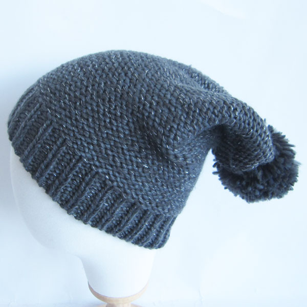 chunky acrylic hat with lurex
