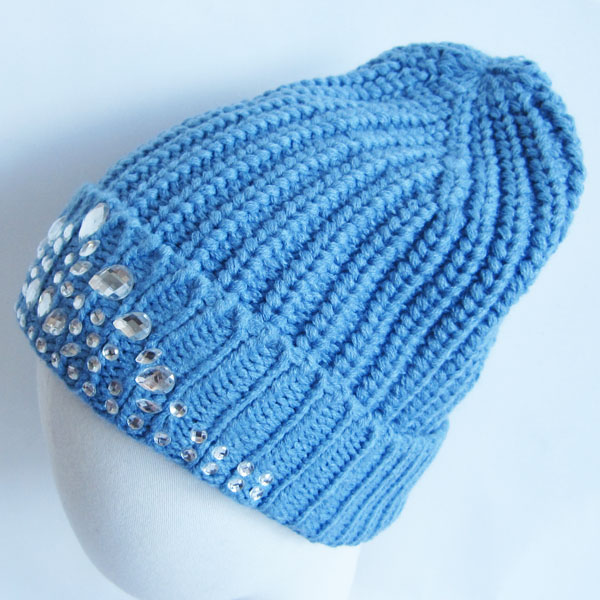 acrylic hat with stone