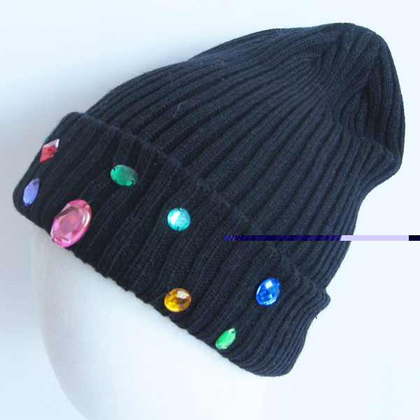 acrylic hat with stone