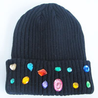 acrylic hat with stone
