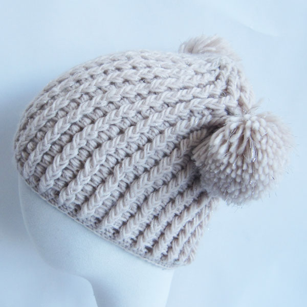chunky acrylic hat with lurex