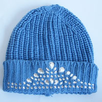 acrylic hat with stone