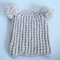chunky acrylic hat with lurex