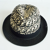 black/natural hat
