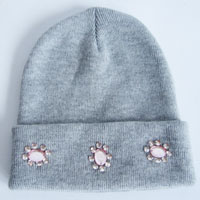 acrylic hat with stone