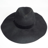 hat with velvet band