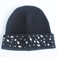 acrylic hat with stone