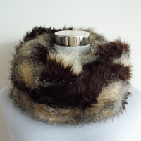 jacquard fur snood