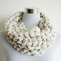 embossed fake fur snood