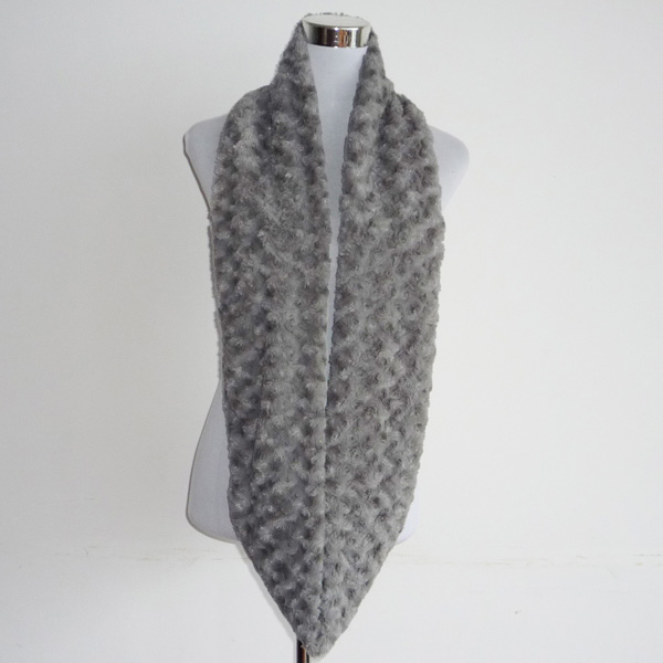 embossed fake fur snood