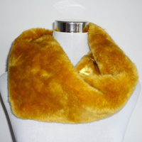 mustard fur snood