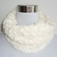 embossed fake fur snood