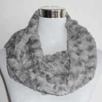 embossed fake fur snood