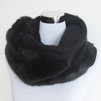 black faux fur snood