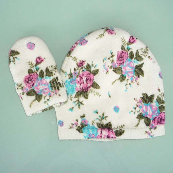 hat/mitten printed set