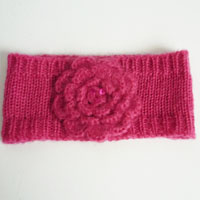 headband with knitting flower