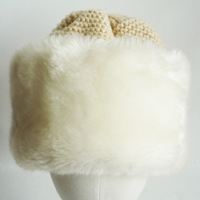 hat with fake fur turnover