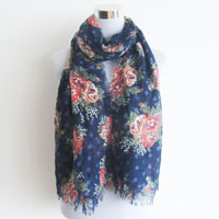 flower printed scarf