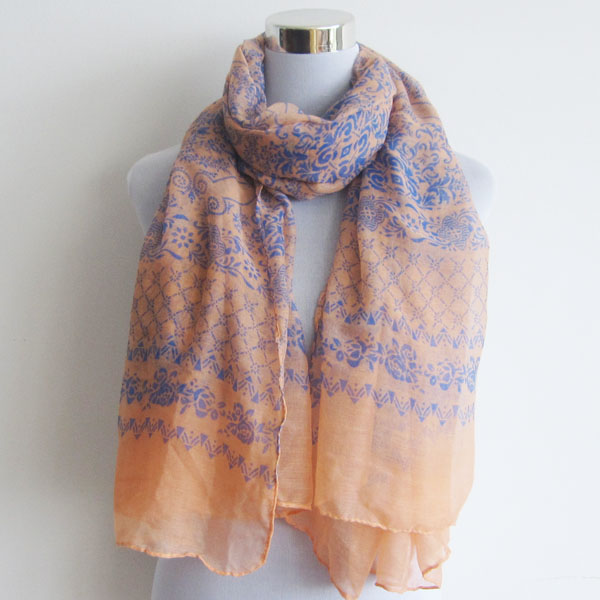 flower printed scarf
