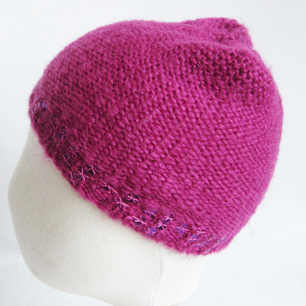 acrylic mohair hat with sequin