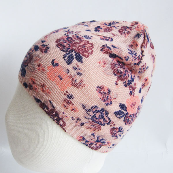 printed flower hat