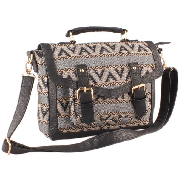 Aztec jacquard fabric bag