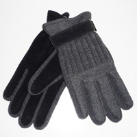 fabric and pig suede joint glove