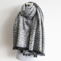boucle yarn scarf