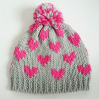 chunky acrylic jacquard hat
