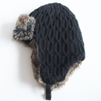 men's acrylic trapper with fake fur