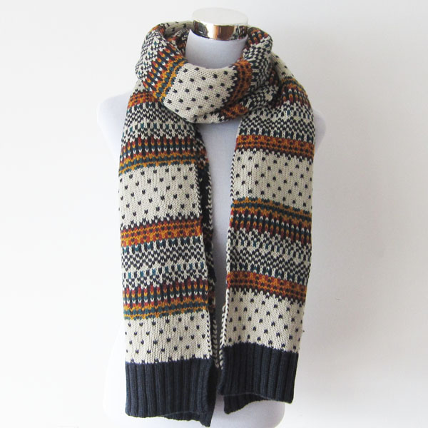 men's acrylic jacquard scarf