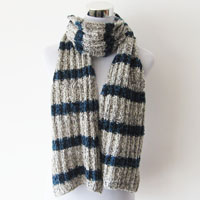 men's boucle yarn scarf