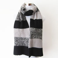 men's acrylic stripe scarf