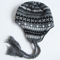 men's jacquard trapper