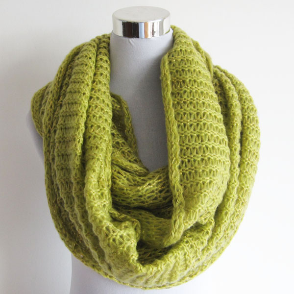 mohair acrylic snood with lurex