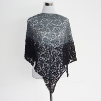 dip dye crochet triangle scarf