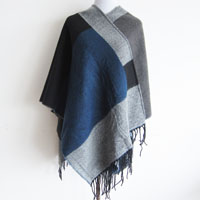 acrylic check poncho