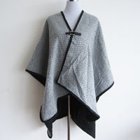 acrylic double layer poncho