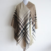 acrylic check poncho