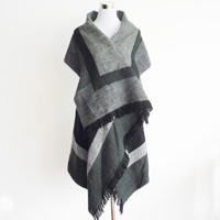 acrylic jacquard poncho