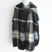 acrylic check poncho
