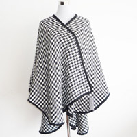 acrylic jacquard poncho