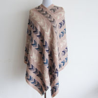 woven jacquard poncho