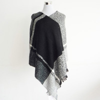 acrylic boucle yarn poncho