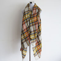 acrylic check scarf
