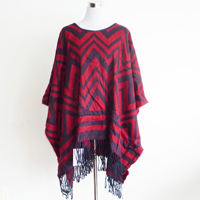 acrylic jacquard poncho