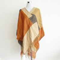 acrylic check poncho