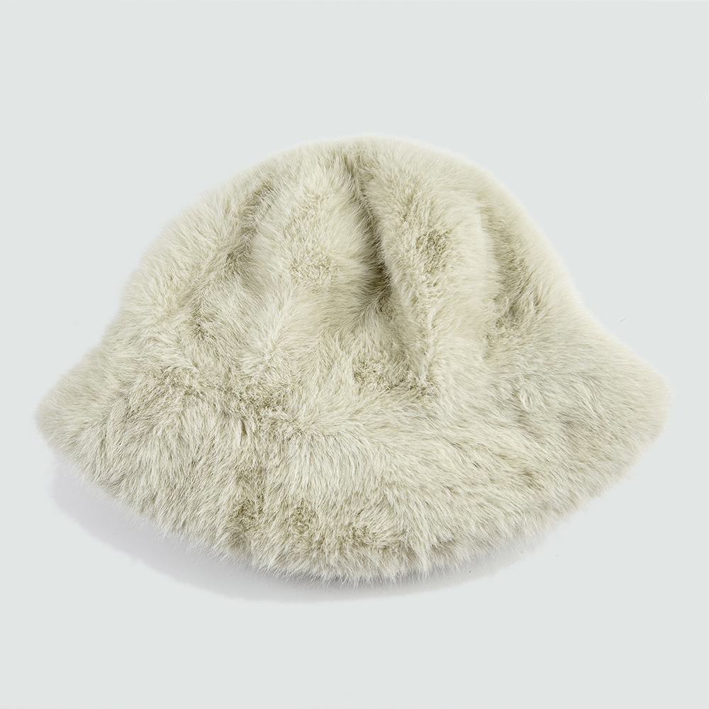 fake fur bucket hat
