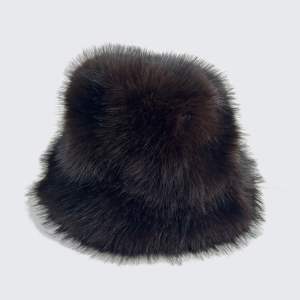 fake fur bucket hat